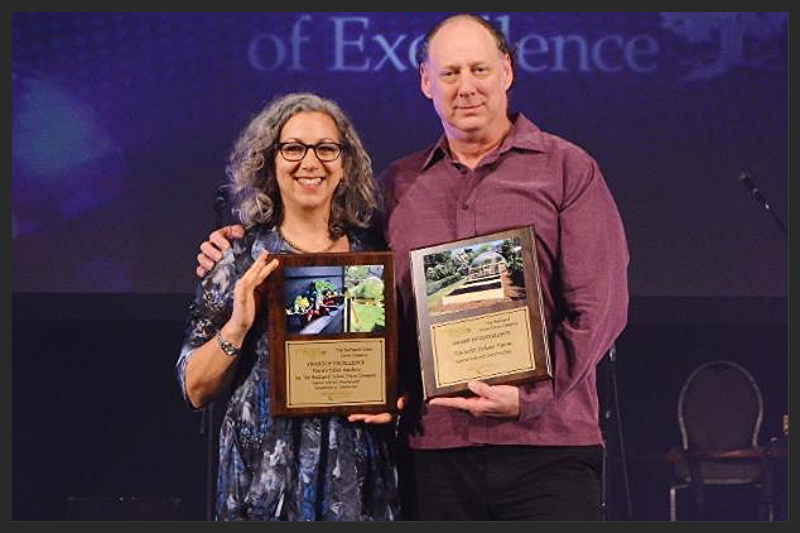 BUFCO's Arlene Hazzan Green & Marc Green receiving Landscape Ontario award